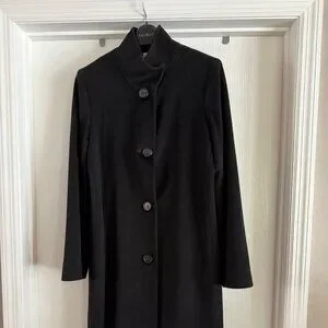 Fleurette Women's Italian wool coat, black size 10